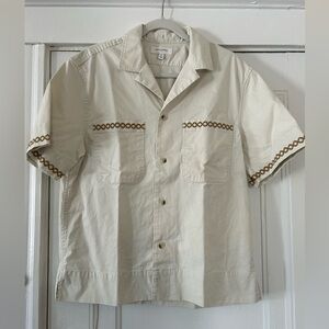 Banana Republic Cream Button-Up Shirt